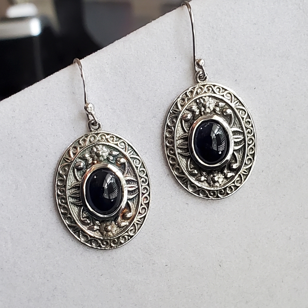 Sterling Sapphire Earrings - Picture 7 of 16